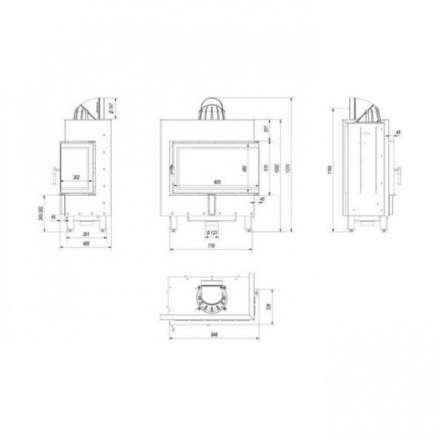 Каминная топка Kratki Lucy/14/P/BS в Борисове