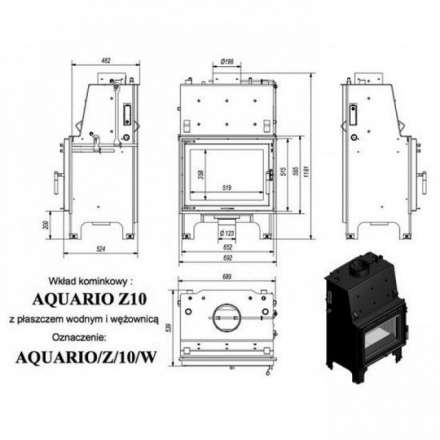 Каминная топка Kratki AQUARIO/Z/10/PW/W в Борисове