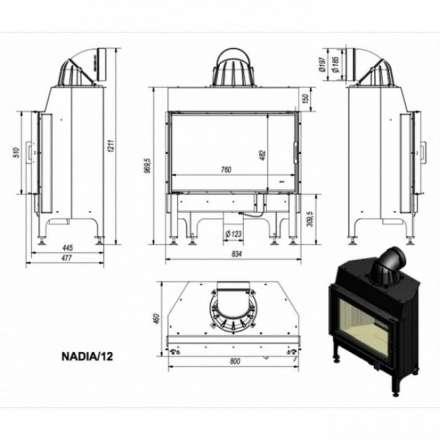 Каминная топка Kratki Nadia/12 в Борисове