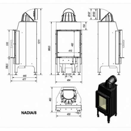 Каминная топка Kratki Nadia/8 в Борисове