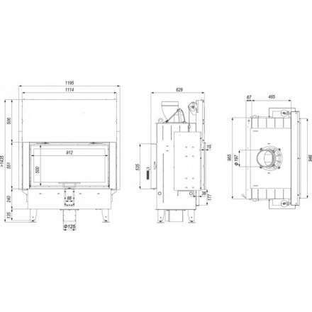 Каминная топка DEFRO HOME INTRA LA T G в Борисове