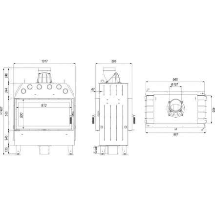 Каминная топка DEFRO HOME INTRA LA T в Борисове