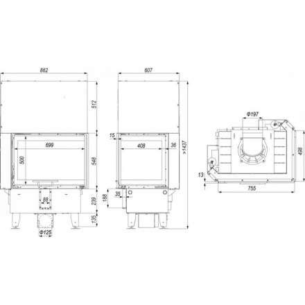Каминная топка DEFRO HOME INTRA SM BP G в Борисове
