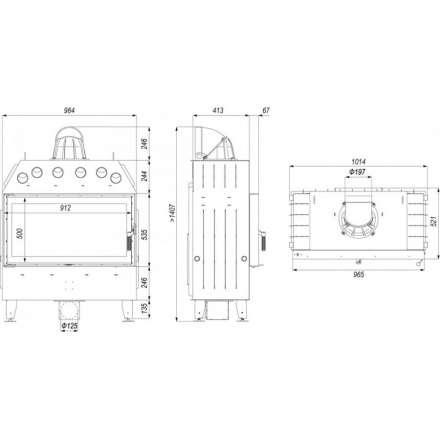 Каминная топка DEFRO HOME INTRA LA в Борисове