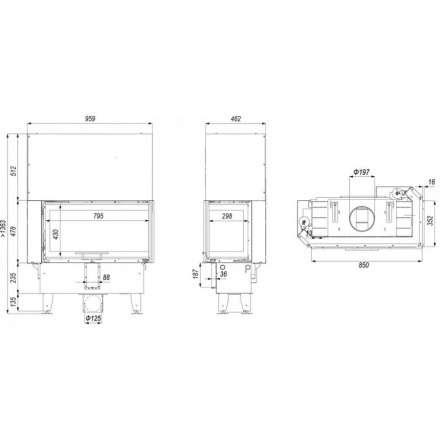 Каминная топка INTRA ME BL SLIM G в Борисове