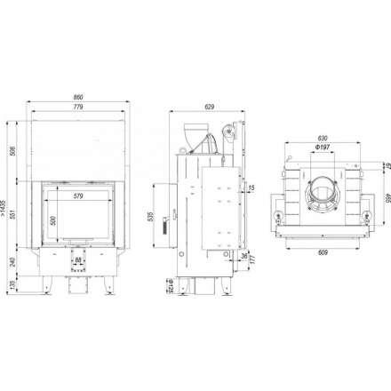Каминная топка DEFRO HOME INTRA SM T G в Борисове