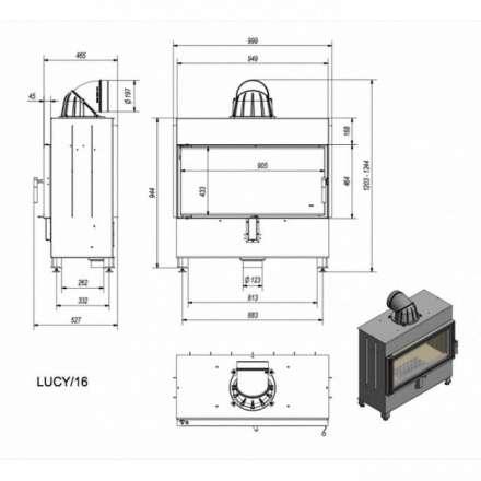 Каминная топка Kratki Lucy/16 в Борисове