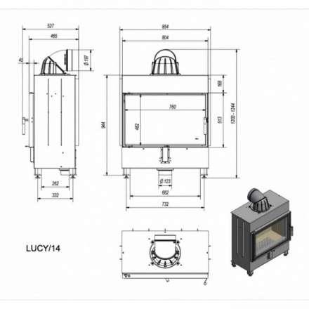 Каминная топка Kratki Lucy/14 в Борисове
