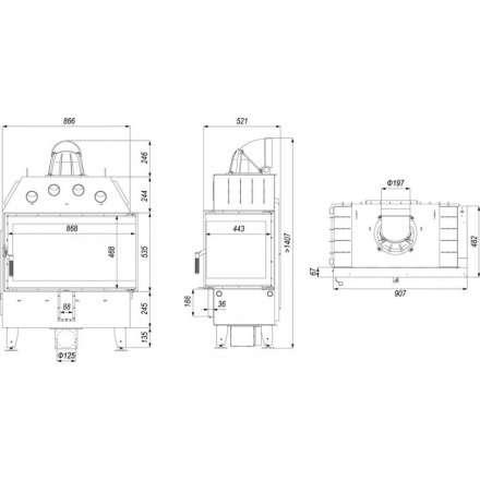 Каминная топка DEFRO HOME INTRA ME BP в Борисове