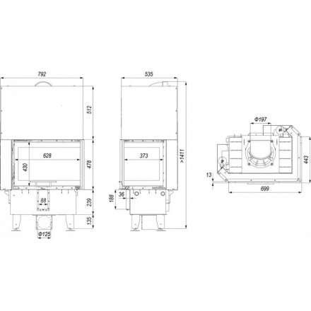 Каминная топка DEFRO HOME INTRA SM BP MINI G в Борисове