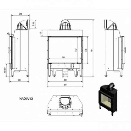 Каминная топка Kratki Nadia/13 в Борисове