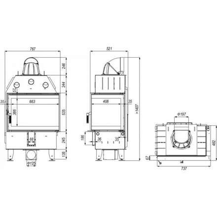 Каминная топка DEFRO HOME INTRA SM BL в Борисове