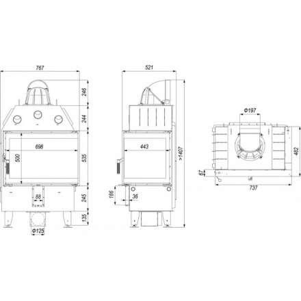 Каминная топка DEFRO HOME INTRA SM BP в Борисове