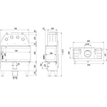 Каминная топка INTRA ME BL SLIM в Борисове
