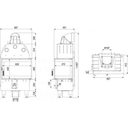 Каминная топка DEFRO HOME INTRA SM BL MINI в Борисове