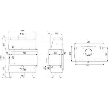 Каминная топка IMPULS ME BP в Борисове