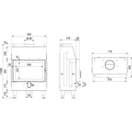 Каминная топка IMPULS SM в Борисове