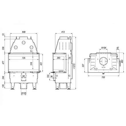 Каминная топка DEFRO HOME INTRA SM C в Борисове