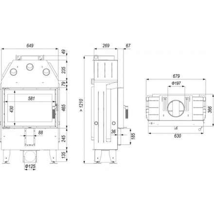 Каминная топка INTRA SM SLIM в Борисове