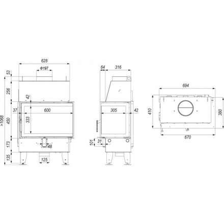 Каминная топка IMPULS SM BP в Борисове