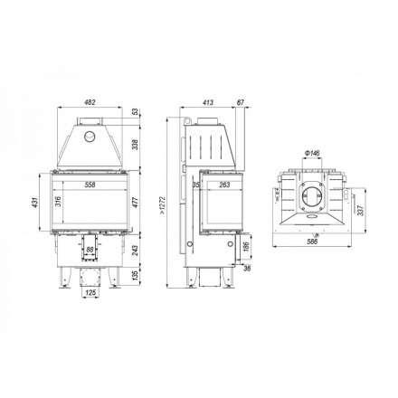 Каминная топка DEFRO HOME INTRA XSM C в Борисове