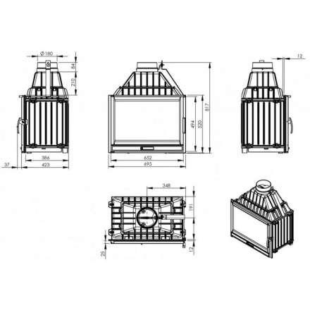 Каминная топка NORDflam Savona в Борисове
