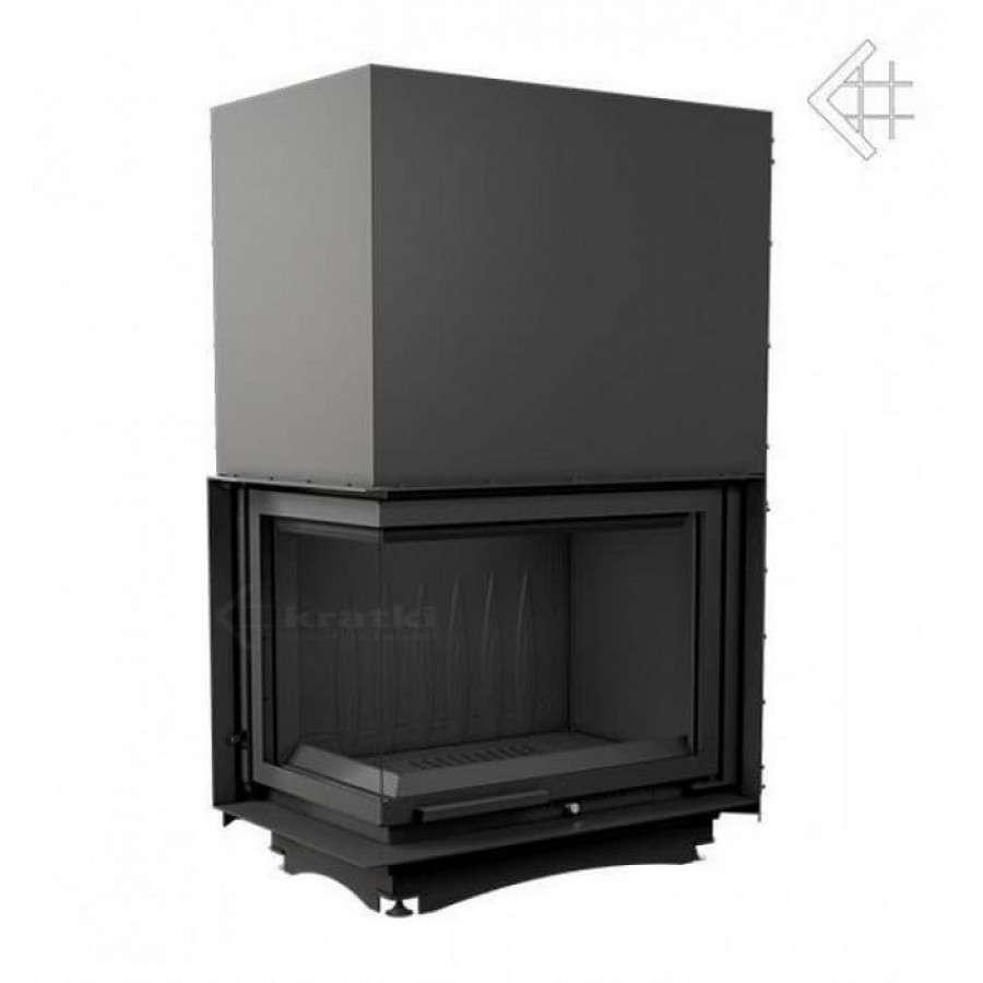 Каминная топка Kratki Amelia/L/BS/G (угловое стекло слева, гильотина) Амазонка бай фото в Борисове