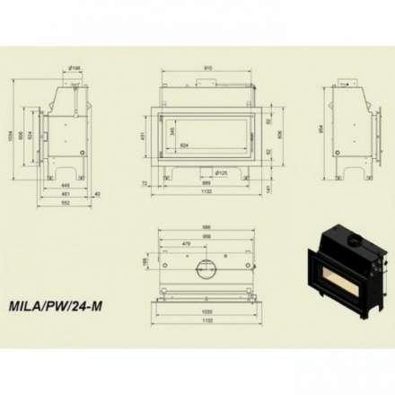 Каминная топка Kratki Mila/PW/24 в Борисове