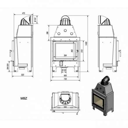 Каминная топка Kratki MBZ в Борисове