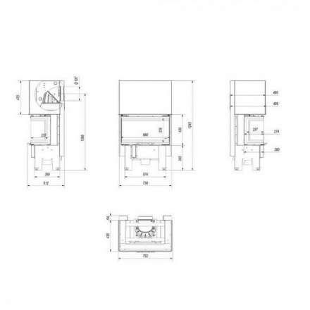 Каминная топка Kratki NBC 7 (гильотина) в Борисове