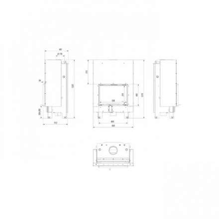 Каминная топка Kratki MBM/PW/10/W/G в Борисове