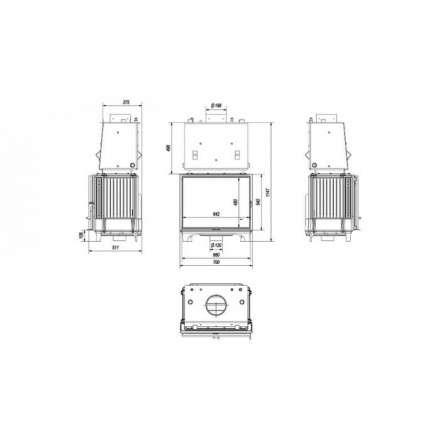 Каминная топка Kratki FRANEK/PW/12/W в Борисове