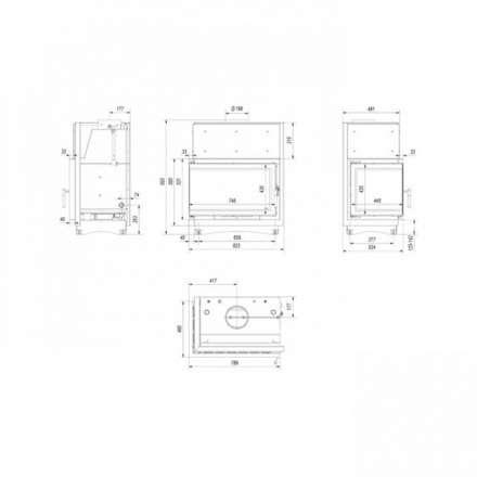 Каминная топка Kratki Oliwia/PW/BL/22/BS/W/Deco в Борисове