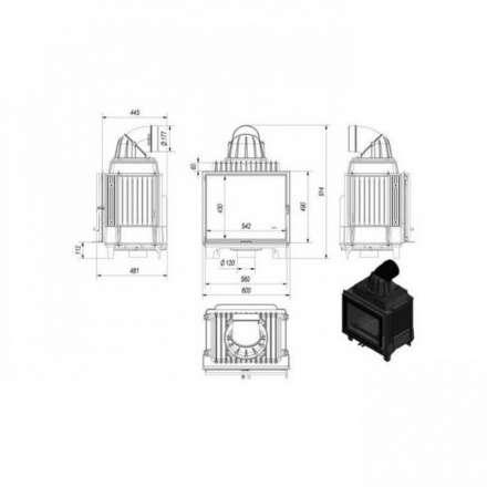 Каминная топка Kratki FRANEK/10 в Борисове