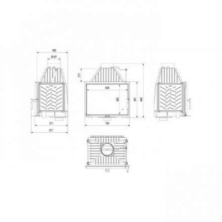 Каминная топка Kratki Zosia 12 в Борисове