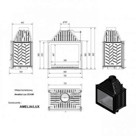 Каминная топка Kratki Amelia/LUX в Борисове