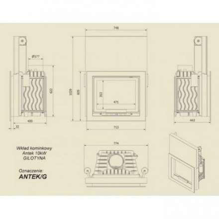 Каминная топка Kratki Antek/G в Борисове