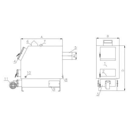 Твердотопливный котел РАТОН КОС-ТВ-45 в Борисове