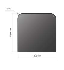 Лист напольный Везувий, 2мм, черный 1200*1200*2 R135 в Борисове