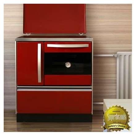 Плита на дровах MBS Thermo Royal 720 P3 (с водяным контуром) красная Амазонка бай фото Плита на дровах MBS Thermo Royal 720 P3 (с водяным контуром) красная купить в Борисове