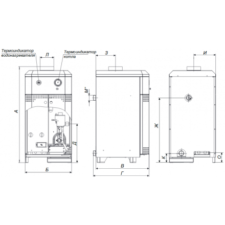 Газовый котел Житомир-10 КС-Г-007 СН (в комплекте) в Борисове